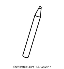 Vector design of eyeliner and pencil symbol. Graphic of eyeliner and contour vector icon for stock.