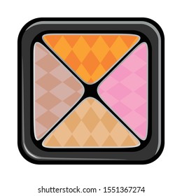 Vector design of eyeshadow and palette logo. Graphic of eyeshadow and shadow stock symbol for web.