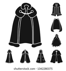 Vector design of fabric and garment icon. Collection of fabric and clothes stock symbol for web.