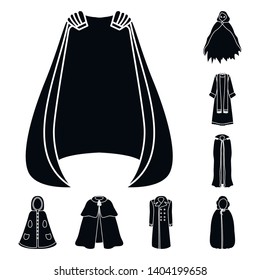 Vector design of fabric and garment icon. Collection of fabric and clothes stock vector illustration.