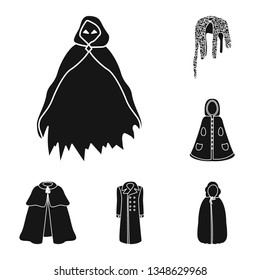 Vector design of fabric and garment logo. Set of fabric and clothes vector icon for stock.
