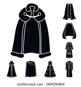 Vector design of fabric and garment logo. Collection of fabric and clothes stock vector illustration.