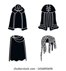 Vector design of fabric and garment logos. Collection of fabric and clothes vector icon for stock.