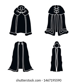 Vector design of fabric and garment symbol. Set of fabric and clothes vector icon for stock.