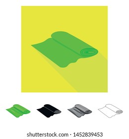 Vector design of fabric and roll logo. Set of fabric and cloth vector icon for stock.