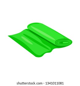 Vector design of fabric and roll symbol. Set of fabric and cloth stock symbol for web.