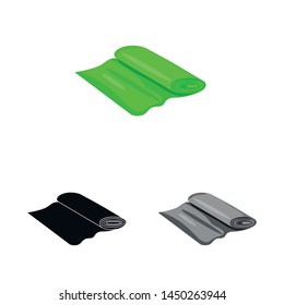 Vector design of fabric and roll symbol. Set of fabric and cloth vector icon for stock.