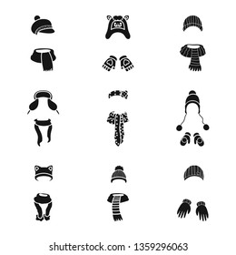 Vector design of fabric and weather  icon. Collection of fabric and fashion  stock symbol for web.