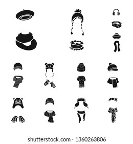 Vector design of fabric and weather  icon. Collection of fabric and fashion  vector icon for stock.