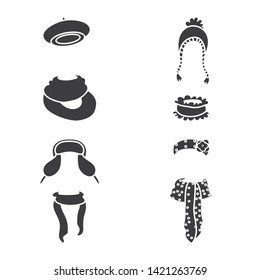 Vector design of fabric and weather  sign. Set of fabric and fashion  stock vector illustration.