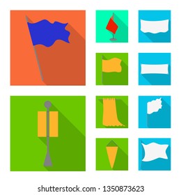 Vector design of fabric  and white  icon. Collection of fabric  and presentation stock vector illustration.