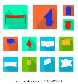 Vector design of fabric  and white  icon. Set of fabric  and presentation vector icon for stock.
