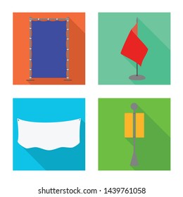 Vector design of fabric and white icon. Set of fabric and presentation vector icon for stock.