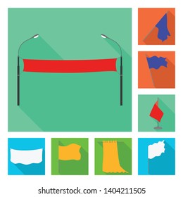 Vector design of fabric  and white  sign. Set of fabric  and presentation vector icon for stock.