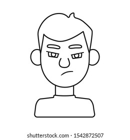 Vector design of face and emotion sign. Web element of face and emotion stock vector illustration.