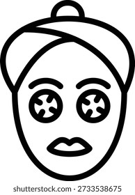 Vektordesign Gesichtsmaske Symbolstil