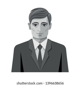 Vector design  face and person symbol. Set  face and portrait vector icon for stock.