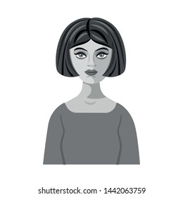 Vector design of face and person symbol. Set of face and portrait vector icon for stock.