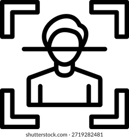 Estilo de Ícone de Reconhecimento Facial de Design de Vetor