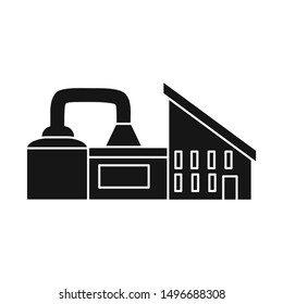 Vector design of factory and architecture logo. Set of factory and distribution stock vector illustration.