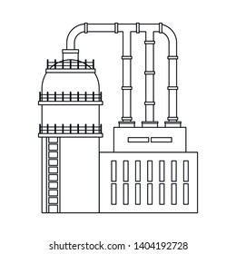 Vector design of factory and manufactory symbol. Collection of factory and pollution stock vector illustration.