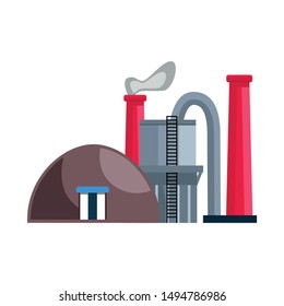 Vector design of factory and storage icon. Set of factory and production vector icon for stock.