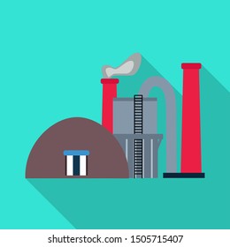 Vector design of factory and storage sign. Web element of factory and production vector icon for stock.