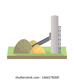 Vector design of factory and waste logo. Set of factory and garbage stock vector illustration.