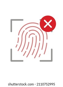 Vector design of failed fingerprint verification