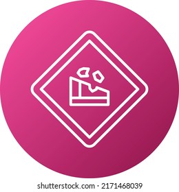 Vector Design Falling Rocks Icon Style