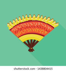 Vector design of fan and beautiful symbol. Collection of fan and vintage stock symbol for web.