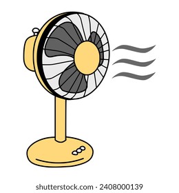 Vector design of a fan, electric fan