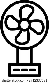 Estilo del icono del ventilador del diseño del Vector