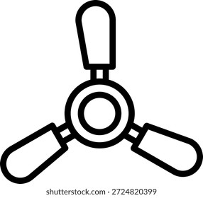 Estilo do ícone do ventilador do design do vetor