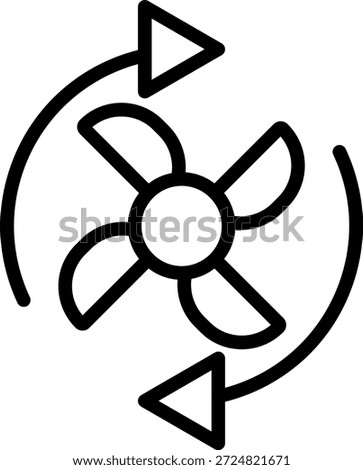 Vector Design Fan Speed Icon Style