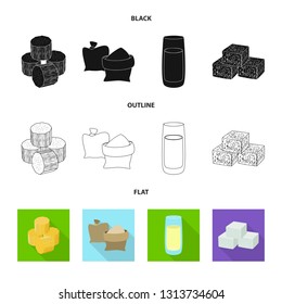 Vector design of farm and agriculture  icon. Collection of farm and technology vector icon for stock.