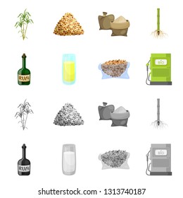 Vector design of farm and agriculture  icon. Set of farm and technology vector icon for stock.