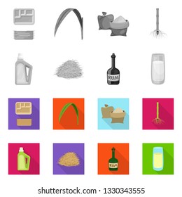 Vector design of farm and agriculture  icon. Collection of farm and technology stock vector illustration.