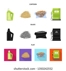 Vector design of farm and agriculture  icon. Collection of farm and technology vector icon for stock.