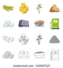 Vector design of farm and agriculture  icon. Set of farm and technology stock symbol for web.