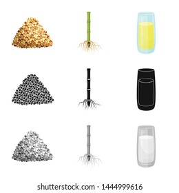 Vector design of farm and agriculture icon. Collection of farm and technology vector icon for stock.