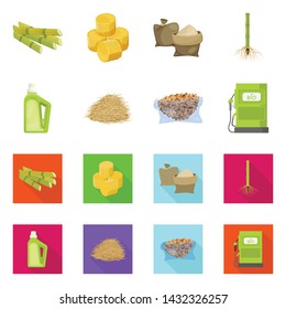Vector design of farm and agriculture logo. Set of farm and technology vector icon for stock.