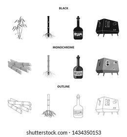 Vector design of farm and agriculture sign. Collection of farm and technology vector icon for stock.