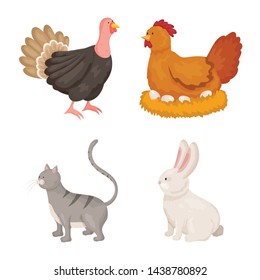 Vector design of farm and food icon. Collection of farm and countryside stock vector illustration.