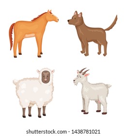 Vector design of farm and food symbol. Collection of farm and countryside vector icon for stock.