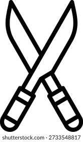 Vektordesign Landwirtschaftliche Schere Symbolstil