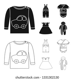 Vector design of fashion and garment icon. Set of fashion and cotton vector icon for stock.