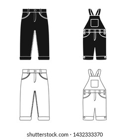 Vector design of fashion and garment logo. Collection of fashion and cotton stock vector illustration.