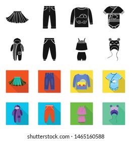 Vector design of fashion and garment logo. Collection of fashion and cotton vector icon for stock.