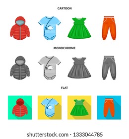 Vector design of fashion and garment symbol. Collection of fashion and cotton vector icon for stock.